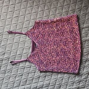 Allegra K Purple Sequin Cami. Size XS.